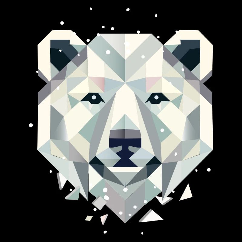 abstrakter Eisbär–Kraftvolle Eleganz des Nordens