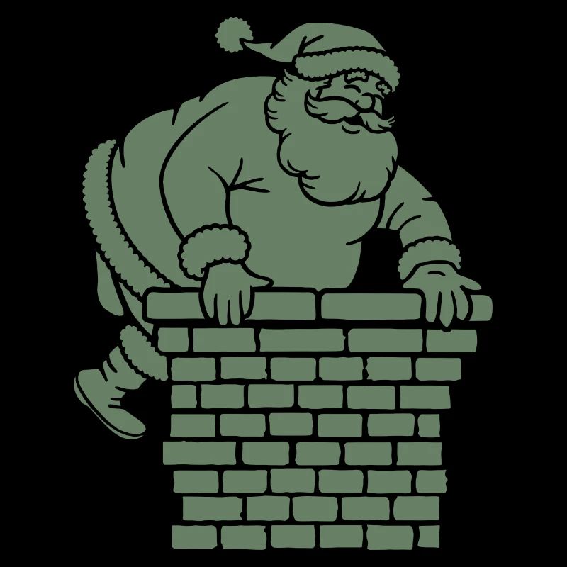 Weihnachtsmann Silhouette Minimalistisch