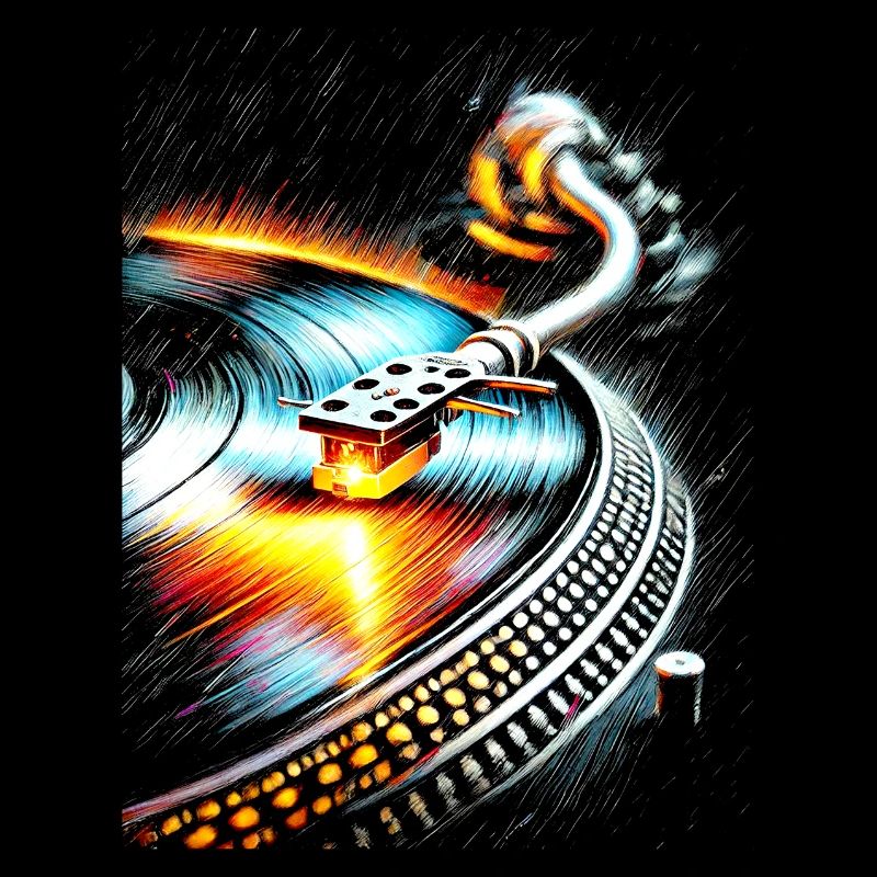 Abstract Turntable and Vinyl Vortex Design