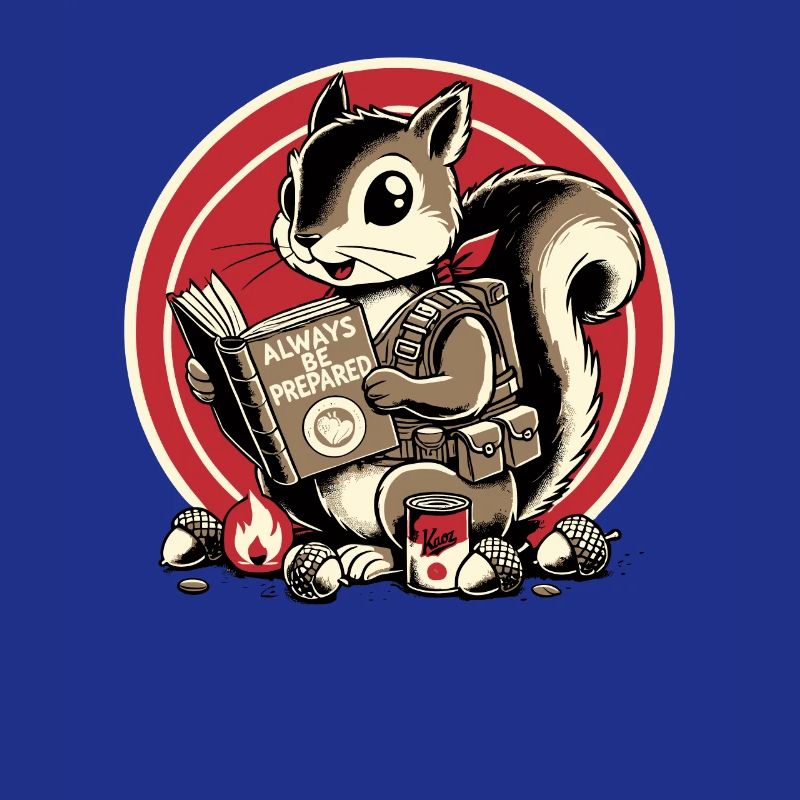 Immer vorbereitet sein, das Prepper Eichhörnchen