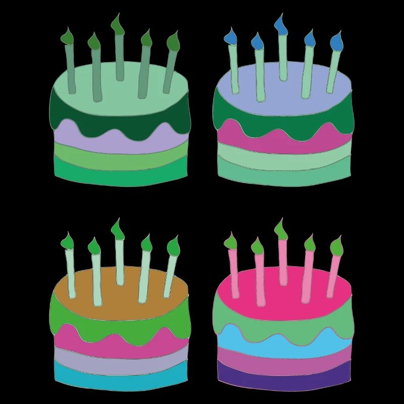 Cakes colorful