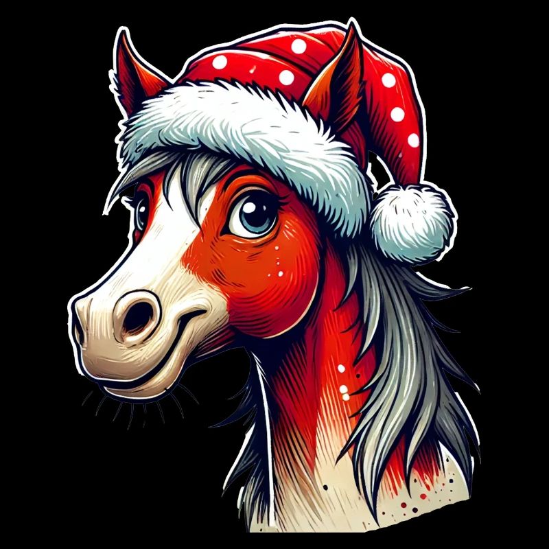 Poney cheval de Noël pour Noël