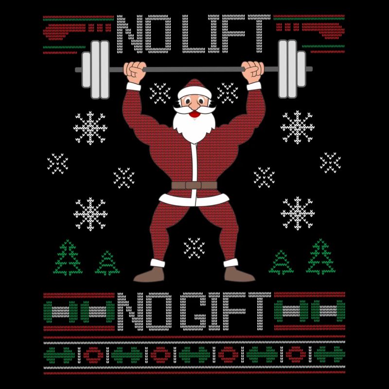 Bad Santa Claus Pull de Noël moche No Lift No Gift