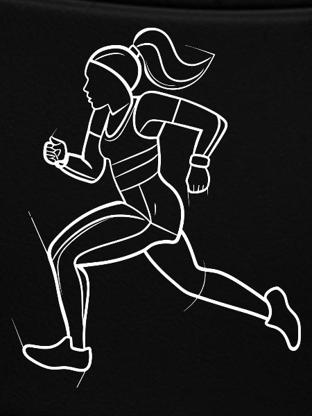 Runner Line Art