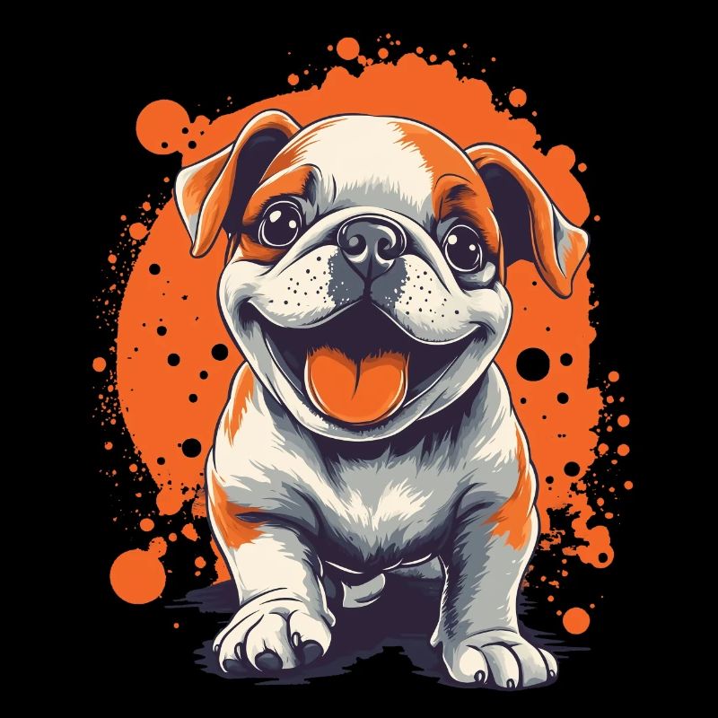 Bouledogue anglais chiot drôle chien chiens