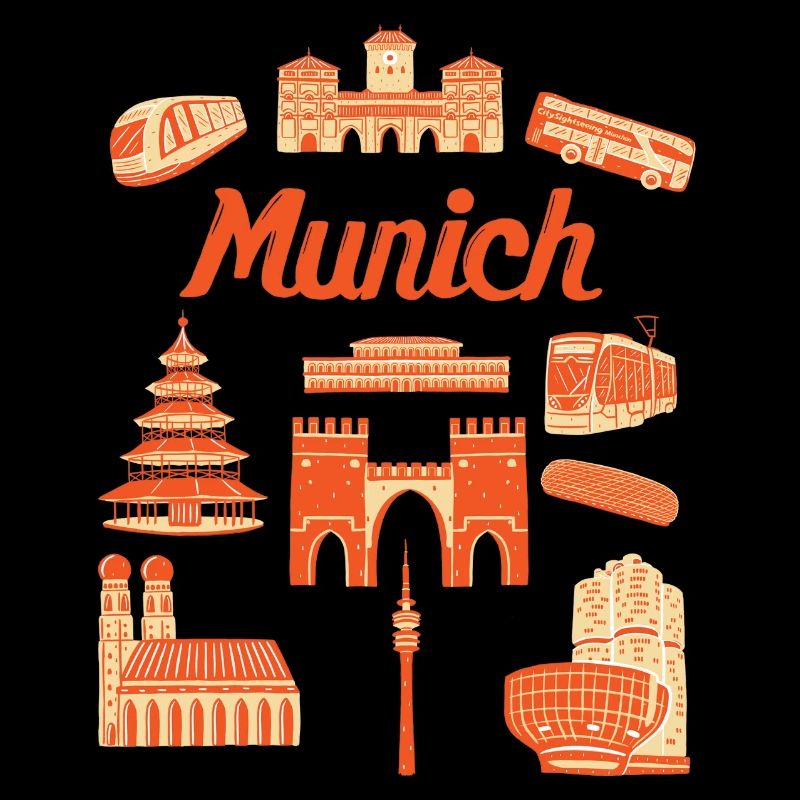 Munich Sights Illustration