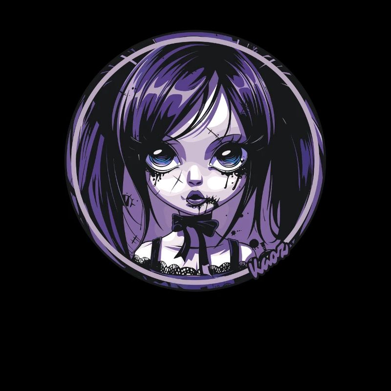 Gothic Chibi Mädchen – Dunkle Ästhetik