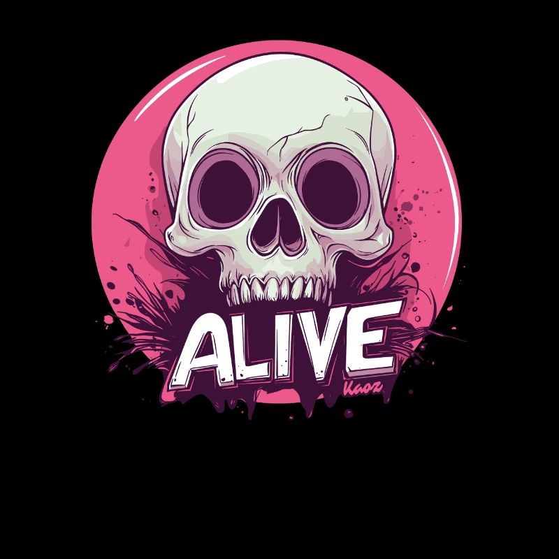 Skeleton "Alive" – Ironic Skull