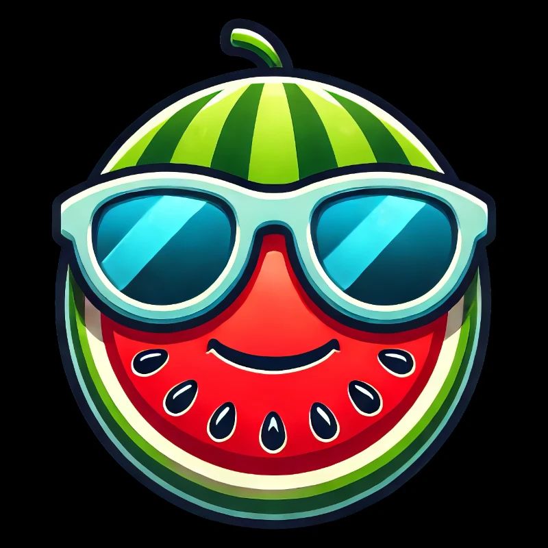 Coole Melone mit Sonnenbrille Sommer Sonne