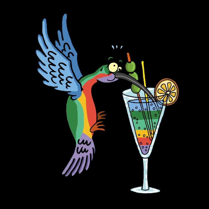 Colibri et cocktail