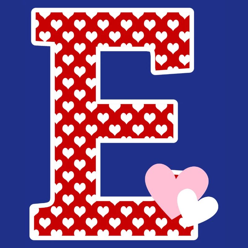 Buchstabe E Herz
