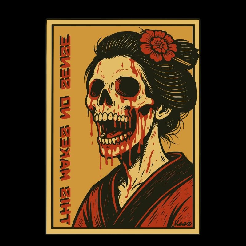 That doesn't make sense: Skeleton Geisha with kimono