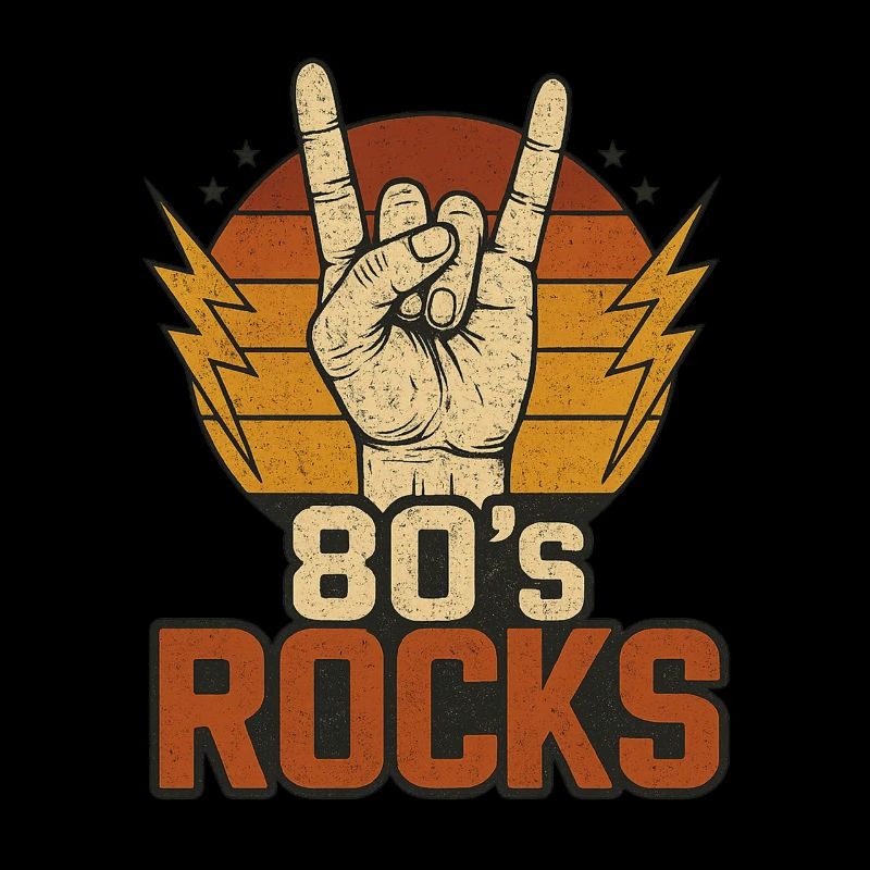 Rock Années 80 – Vintage Main et Éclairs