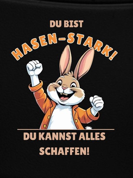 Hasen-Stark Kraftspruch Design