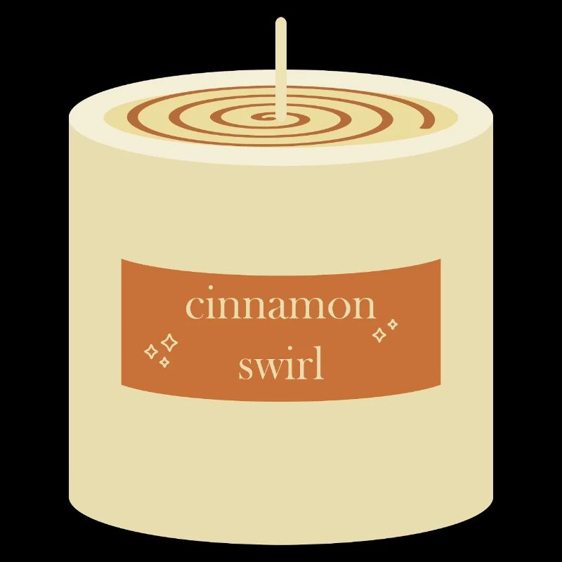 Bougie tourbillon de cannelle