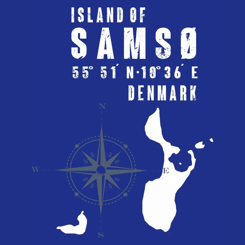 Samsø Samsoe Inselumriss Kompass