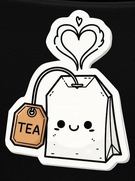 Kawaii Teebeutel mit Herzdampf