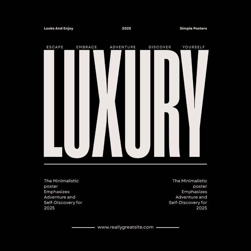 Typographie majuscule de luxe