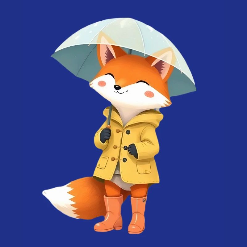Fuchs Regenmantel Regenschirm