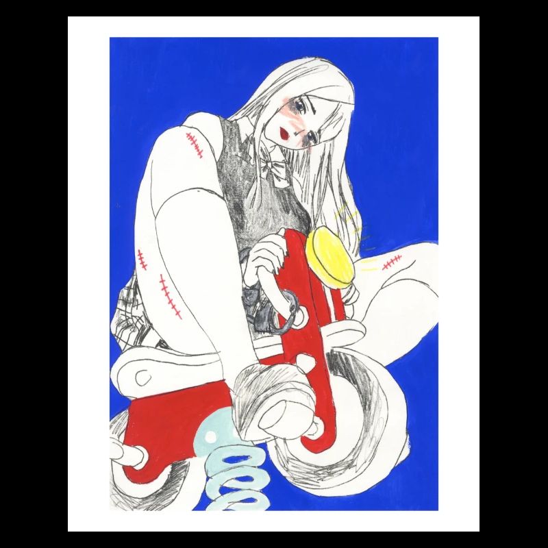 Buntes Manga-Mädchen