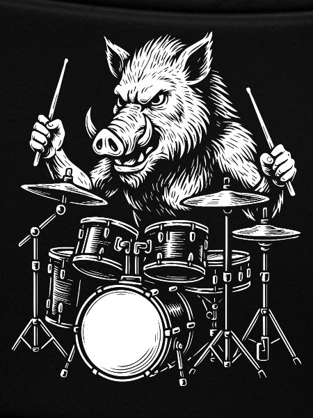 Boar Drummer Rock Attack