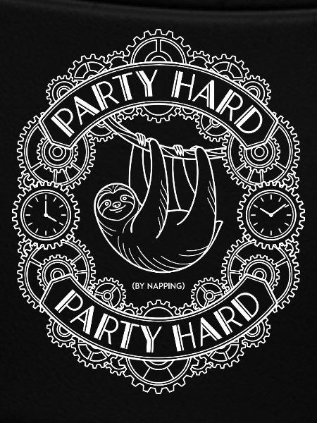 Party Hard Napping Sloth
