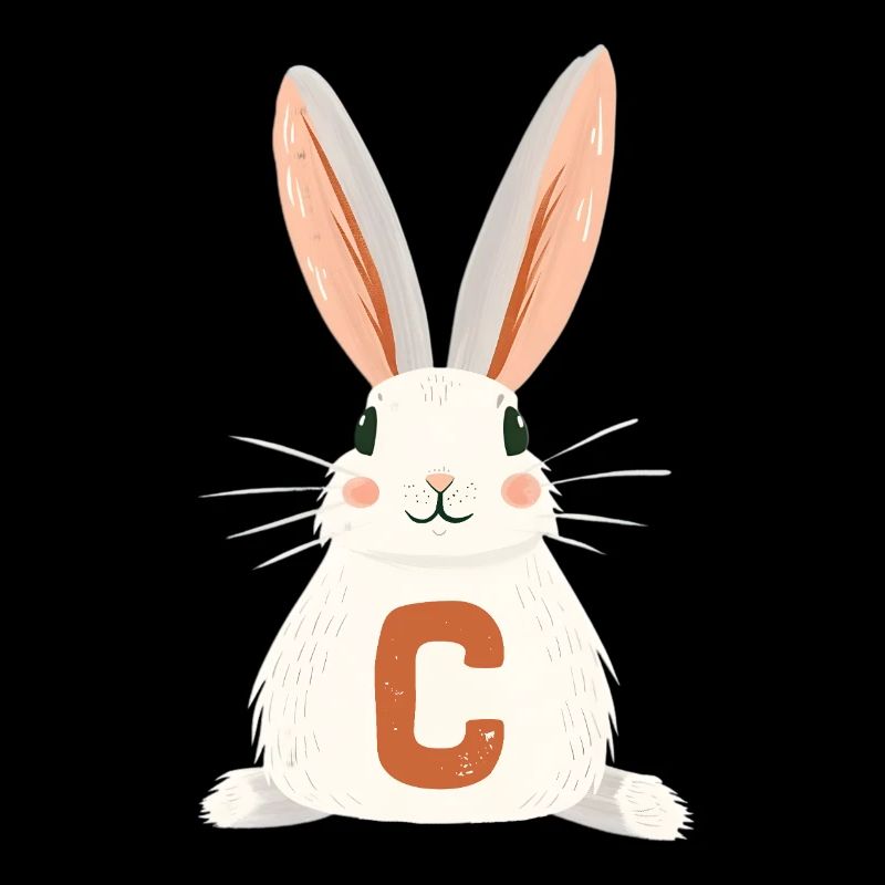 C -Letter - Bunny - Personalizable