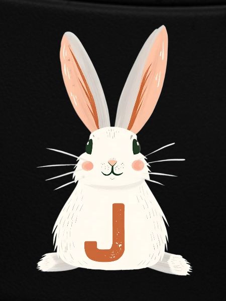J -Letter - Bunny - Customizable