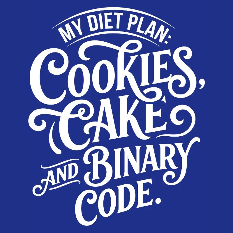 Cookies Cake Binary Code Design