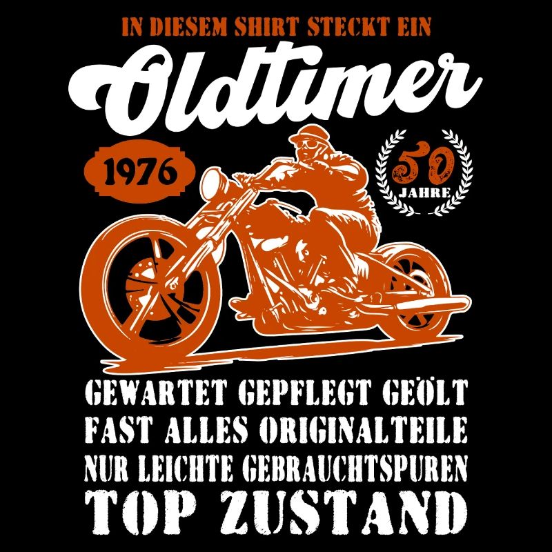 Oldtimer Motorrad 1976 Vintage-Print
