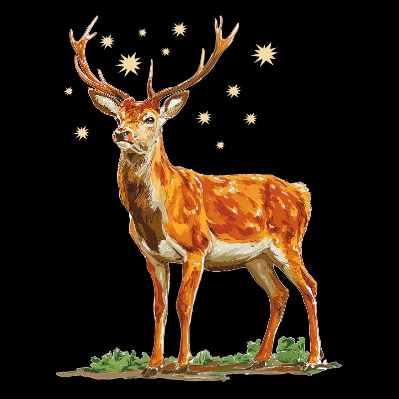 Deer with stars