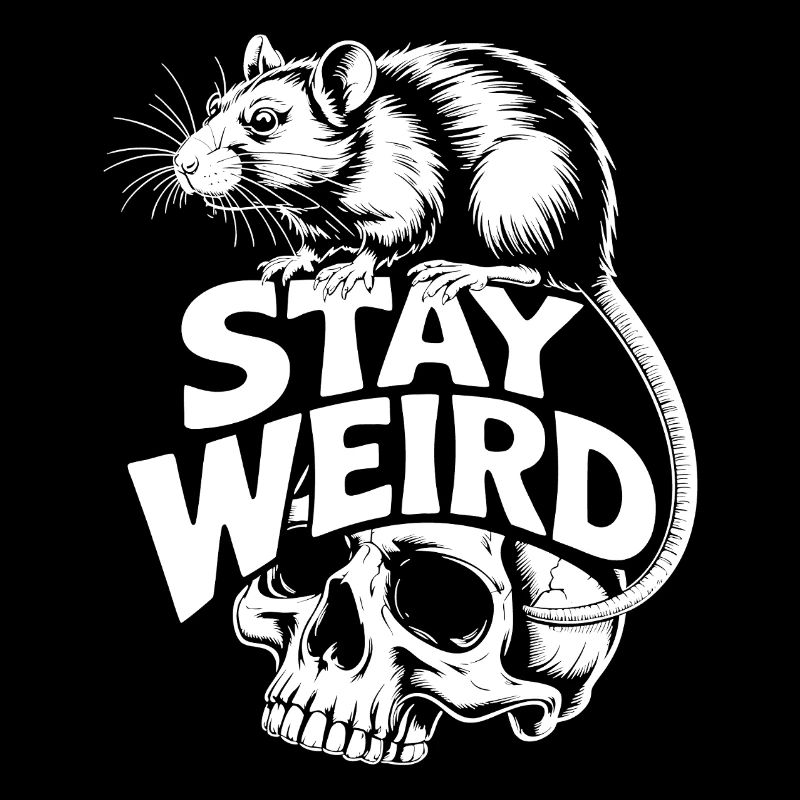 Stay Weird Skull Rat