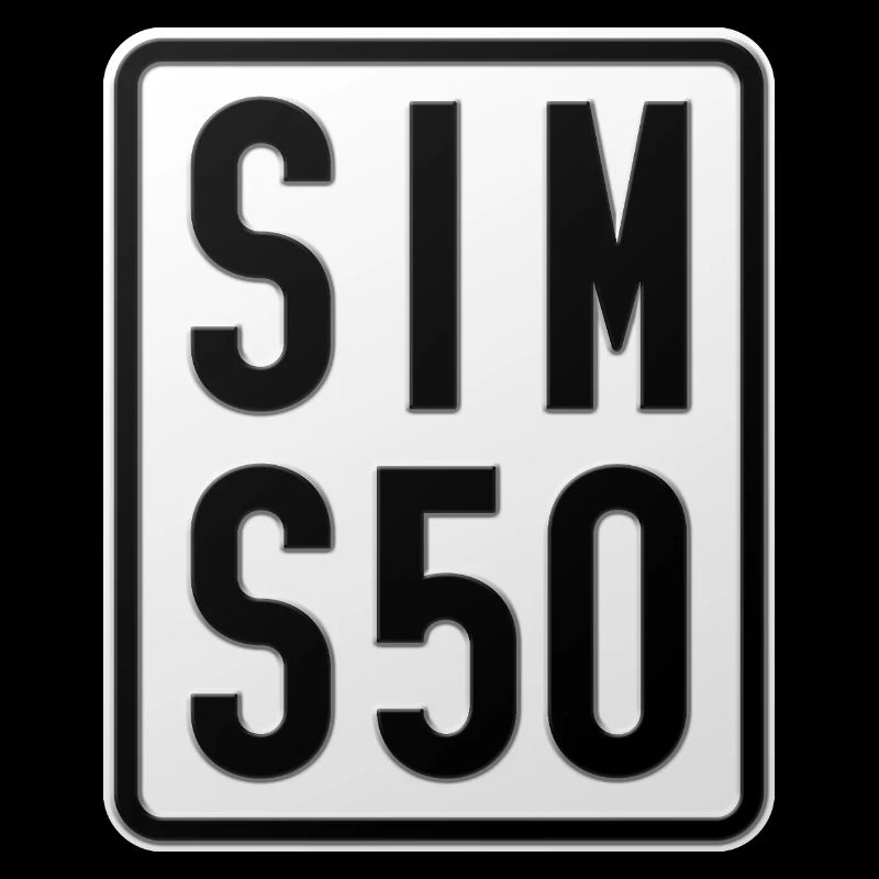 Simson S50 Moped Kennzeichen