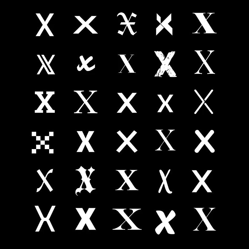 Typographie Monogramme X Pattern