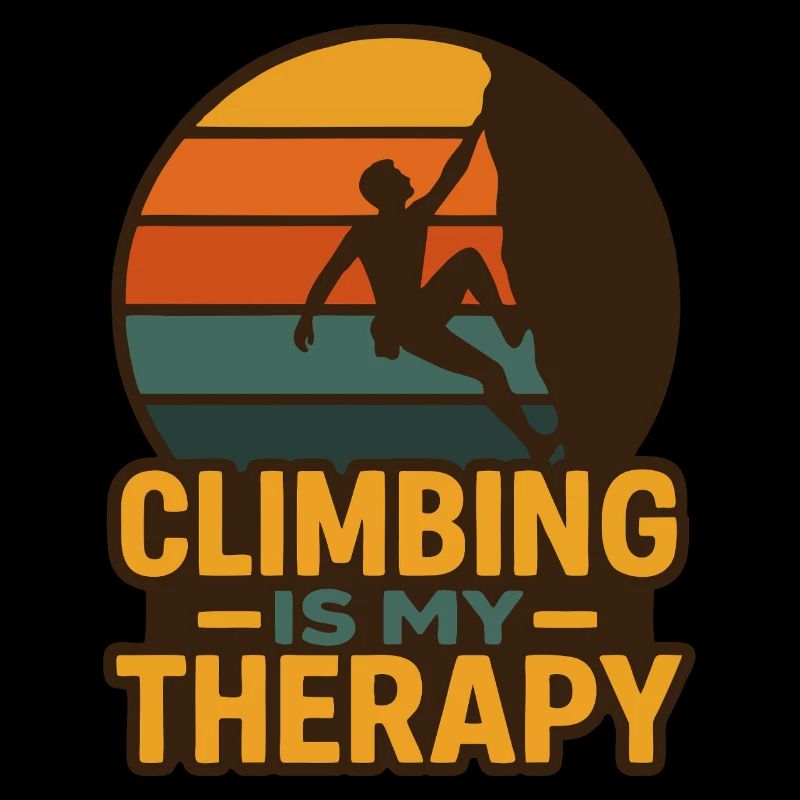 Climbing My Therapy – Retro Climbing Design