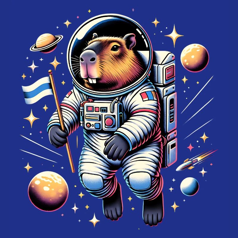 Capybaras Cute Capybara Astronaut