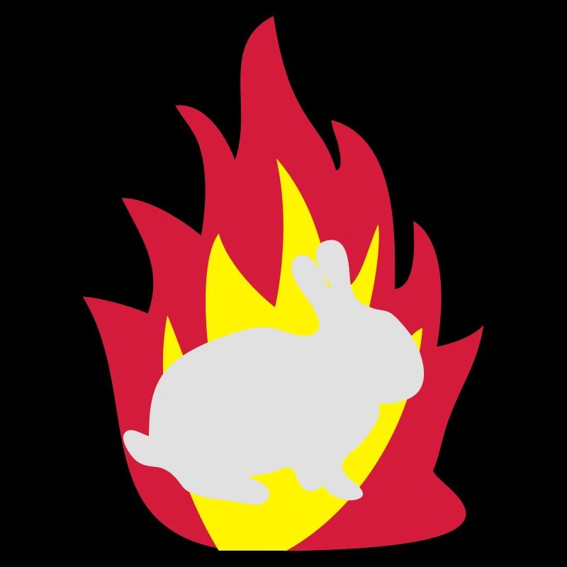 Lapin dans le feu