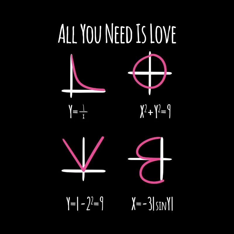 Tout ce dont vous avez besoin est amour Math Nerd Teacher Gift