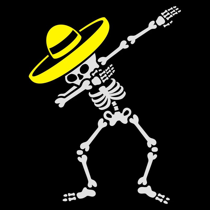 Dab Dabbing skeleton Sombrero Día de Muertos