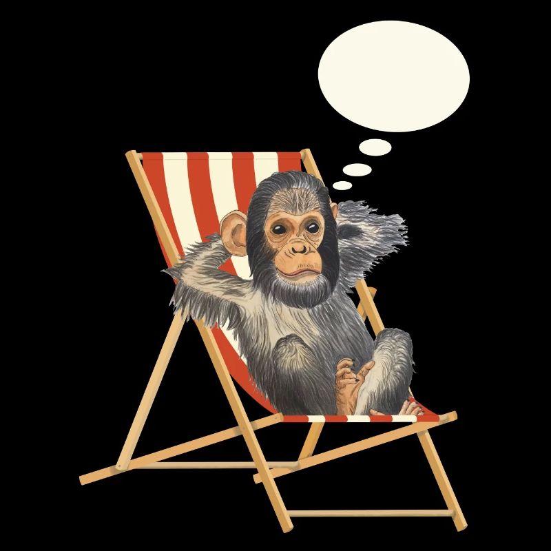 Affe Traum Urlaub Liegestuhl