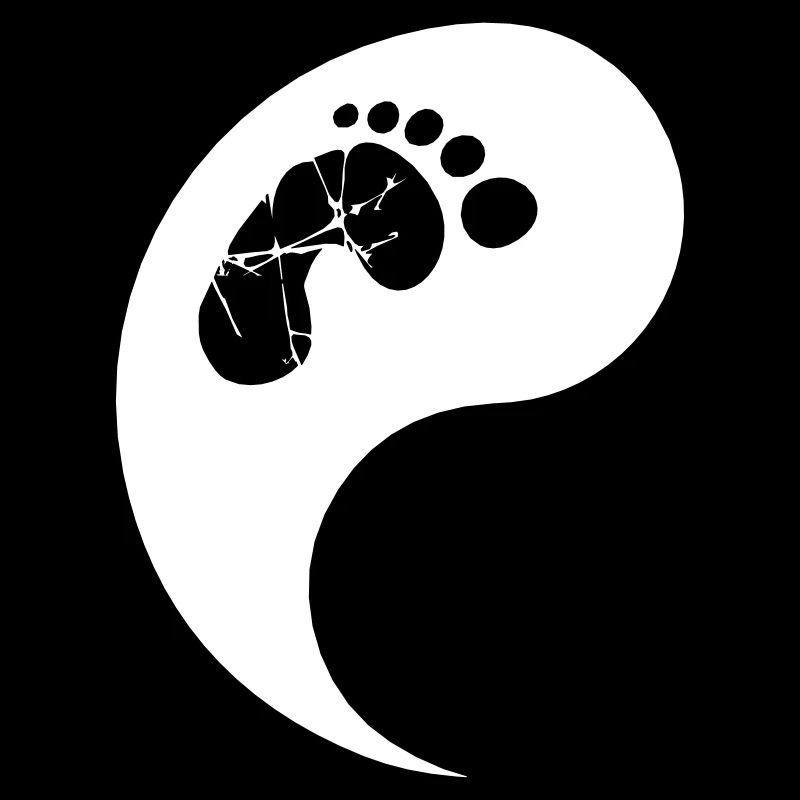 Weiße Baby Hälfte