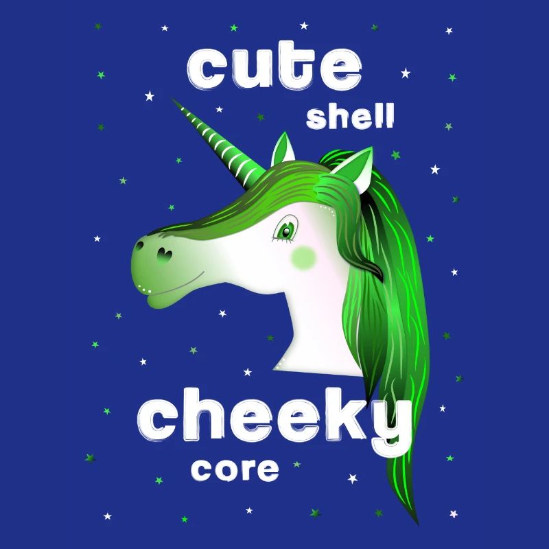 Licorne verte Mignonne effrontée