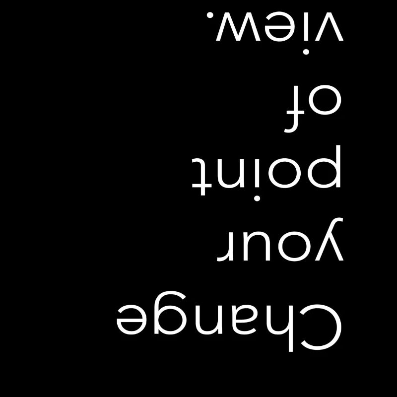 Change your point of view, Typography