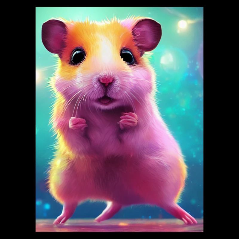 Cooles Comic-Porträt eines Hamsters