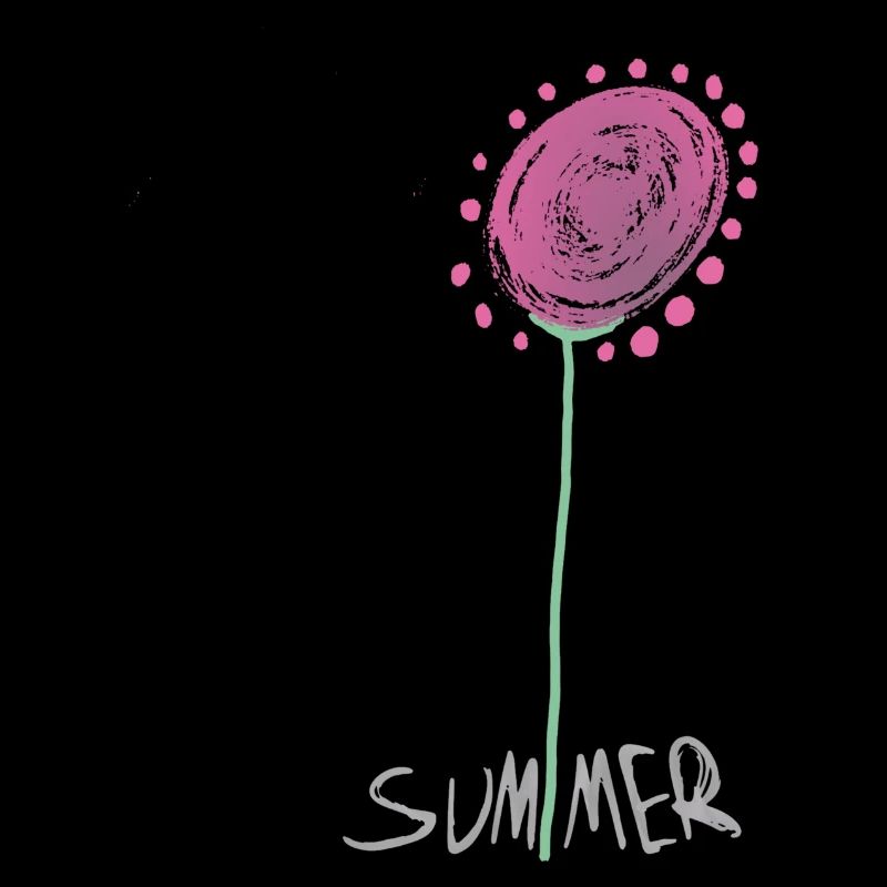 Abstract Summer Crystal Flower Illustration