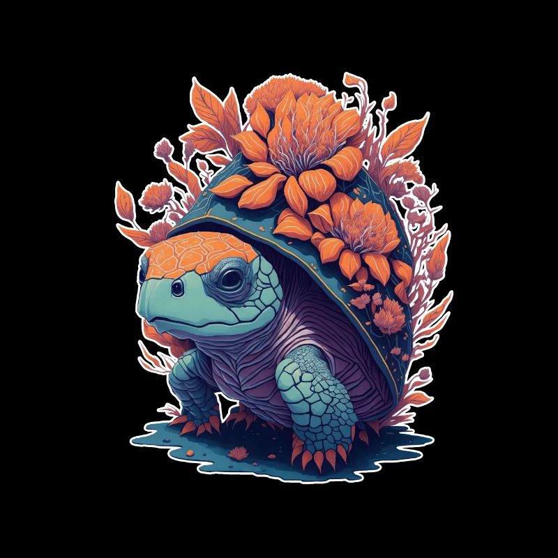 Turtle Floral Motif