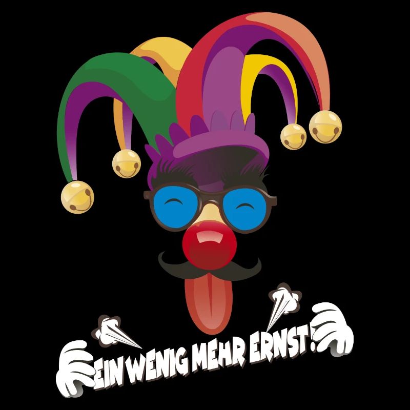 Bunter Jester mit Gläsern