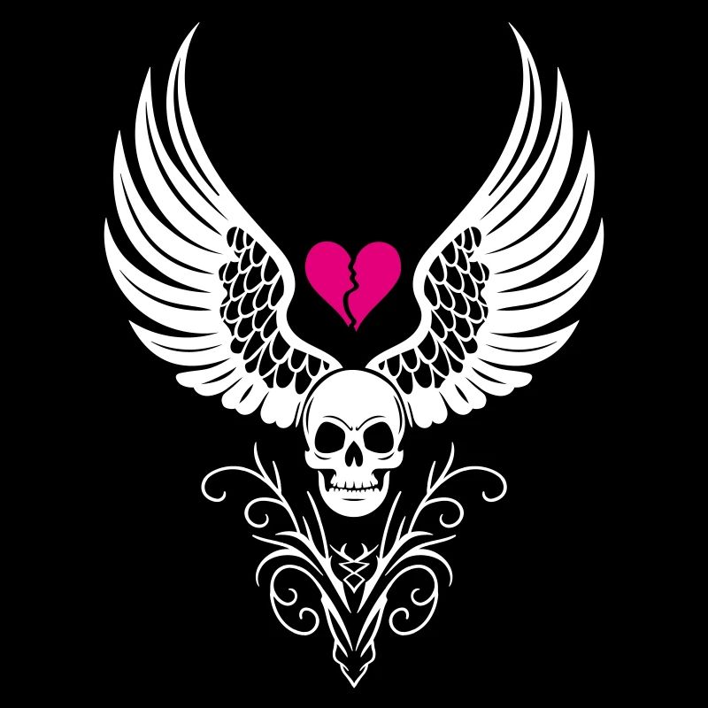 Skull Broken Heart Anti Valentine's Day