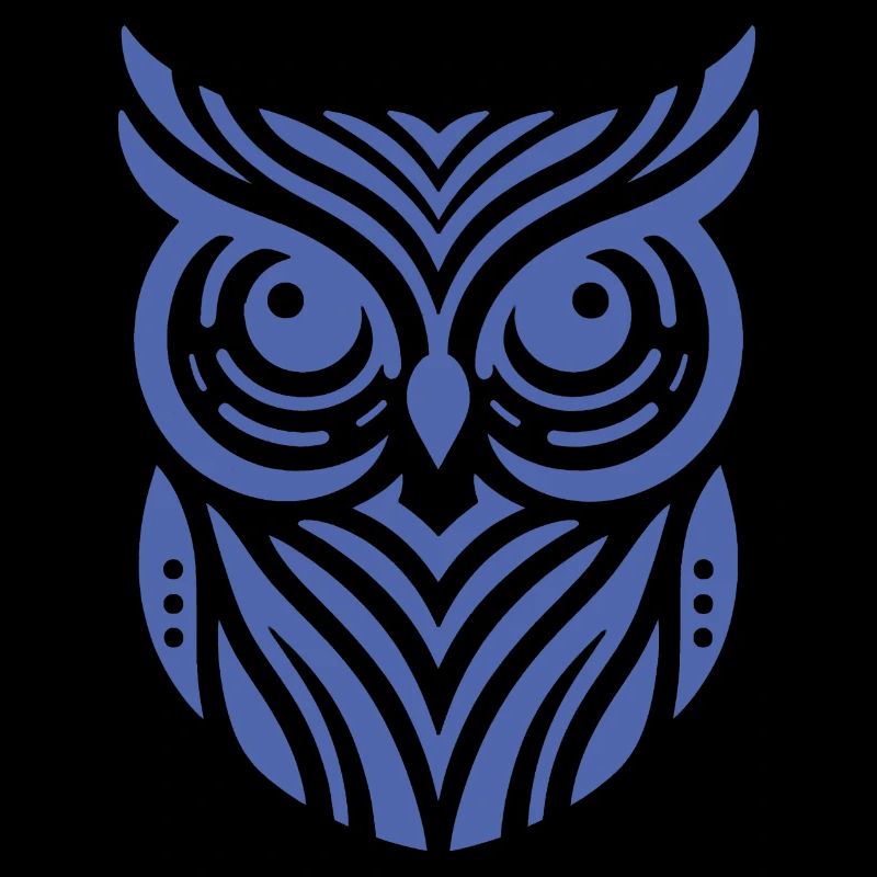 Conception minimaliste de la silhouette de hibou