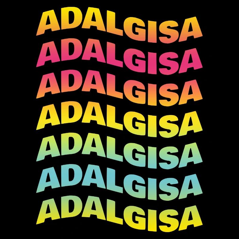 Adalgisa tshirt text wave effect t-shirt-